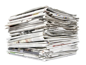 Stack of newspapers
